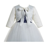 3/4 Sleeves Satin Flower Girl Bolero Girls Jacket Princess Cape Flower Girl Shrug Dress Cover Up