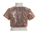 Sequins Mesh Capes Junior Flower Girl Bolero Jacket Special Beauty Pageants Princess Cape Cover Up