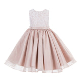 Lace Organza Flower Girl Dress Elegant Formal Junior Beauty Pageant Bridesmaid Recital Dress 186