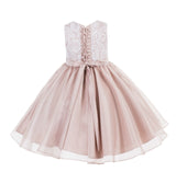 Lace Organza Flower Girl Dress Elegant Formal Junior Beauty Pageant Bridesmaid Recital Dress 186