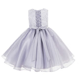 Lace Organza Flower Girl Dress Elegant Formal Junior Beauty Pageant Bridesmaid Recital Dress 186