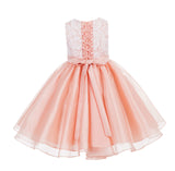 Lace Organza Flower Girl Dress Elegant Formal Junior Beauty Pageant Bridesmaid Recital Dress 186F
