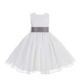 Ivory Lace Organza Flower Girl Dress Elegant Formal Junior Beauty Pageant Communion Baptism 186T(1)