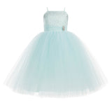 Tulle Rhinestone Flower Girl Dress Junior Ballroom Gown Beauty Pageant Easter Birthday Dress 189