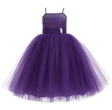 Tulle Rhinestone Flower Girl Dress Junior Ballroom Gown Beauty Pageant Easter Birthday Dress 189