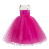 Tulle Rhinestone Flower Girl Dress Junior Ballroom Gown Beauty Pageant Easter Birthday Dress 189