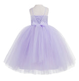 Tulle Rhinestone Flower Girl Dress Junior Ballroom Gown Beauty Pageant Easter Birthday Dress 189