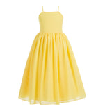 Criss-Cross Chiffon Flower Girl Dress Special Occasion Dresses Pageant Gown Junior Princess 191(1)