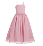 Criss-Cross Chiffon Flower Girl Dress Special Occasion Dresses Pageant Gown Junior Princess 191(1)