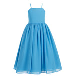 Criss-Cross Chiffon Flower Girl Dress Special Occasion Dresses Pageant Gown Junior Princess 191(1)