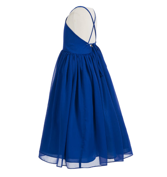 Criss-Cross Chiffon Flower Girl Dress Special Occasion Dresses Pageant Gown Junior Princess 191(1)