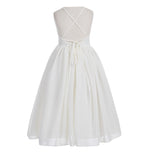 Criss-Cross Chiffon Flower Girl Dress Special Occasion Dresses Pageant Gown Junior Princess 191(1)