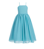 Criss-Cross Chiffon Flower Girl Dress Special Occasion Dresses Pageant Gown Junior Princess 191(1)