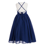 Criss-Cross Chiffon Flower Girl Dress Special Occasion Dresses Pageant Gown Junior Princess 191(1)