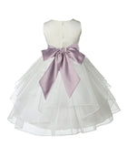 Ivory Shimmering Organza Flower Girl Dress Wedding Junior Bridesmaid Pageant Special Events 4613S(5)