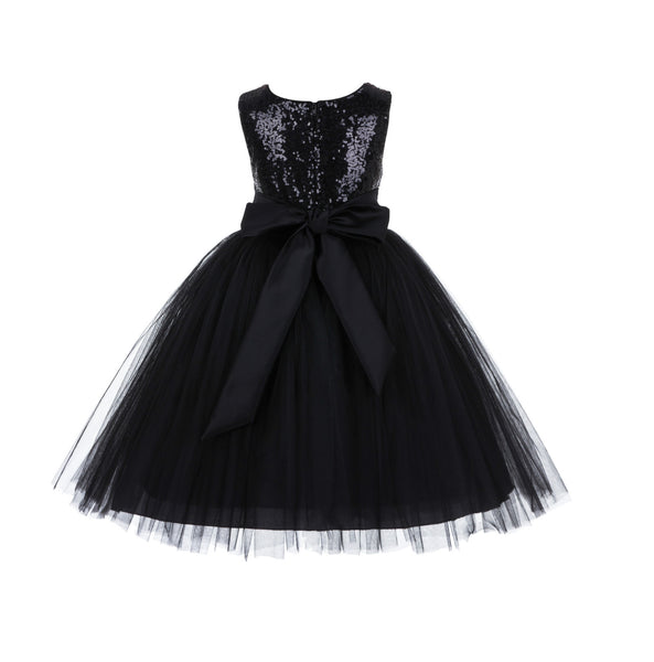 Formal Sequins Bodice Ruffle Tulle Flower Girl Dress Wedding Easter Toddler Pageant Occasions J122