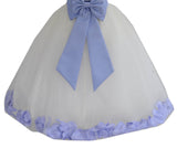 Ivory Floral Lace Heart Cutout Rose Petals Flower Girl Dress Junior Bridesmaid Special Event 185T(2)