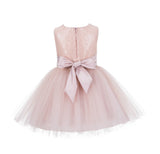 Sparkling Sequins Mesh Tulle Flower Girl Dress Wedding Pageant Toddler Holiday Gown Occasions 124