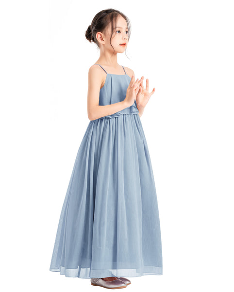 A-Line Ruffle Chiffon Flower Girl Dresses for Special Occasions Junior Pageant Princess Gown 192