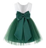 Backless V-Back Lace Flower Girl Dress Mini Bridal Gown Toddler Special Occasion Formal Dresses 206T