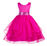 Sequin Ruffles Organza Flower Girl Dress Toddler Wedding Pageant Party Recital Special Event 012S(1)