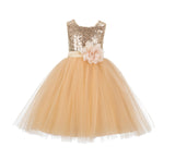 Formal Sequins Bodice Ruffle Tulle Flower Girl Dress Wedding Easter Toddler Pageant Occasions J122F