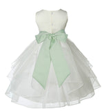 Ivory Shimmering Organza Flower Girl Dress Wedding Junior Bridesmaid Pageant Special Events 4613S(4)