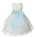 Ivory Shimmering Organza Flower Girl Dress Wedding Junior Bridesmaid Pageant Special Events 4613S(4)