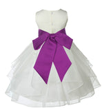 Ivory Shimmering Organza Flower Girl Dress Wedding Junior Bridesmaid Pageant Special Events 4613S(4)