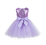 Sparkling Sequins Mesh Tulle Flower Girl Dress Wedding Pageant Toddler Holiday Gown Occasions 124