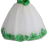 Ivory Floral Lace Heart Cutout Rose Petals Flower Girl Dress Junior Bridesmaid Special Event 185T(3)