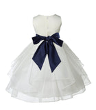 Ivory Shimmering Organza Flower Girl Dress Wedding Junior Bridesmaid Pageant Special Events 4613S(5)