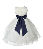 Ivory Shimmering Organza Flower Girl Dress Wedding Junior Bridesmaid Pageant Special Events 4613S(5)
