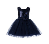 Sparkling Sequins Mesh Tulle Flower Girl Dress Wedding Pageant Toddler Holiday Gown Occasions 124