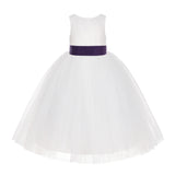 Ivory Floral Lace Flower Girl Dress Special Events Christening Pageant Gown Communion Recital LG7(1)