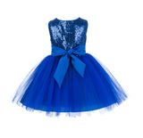 Sparkling Sequins Mesh Tulle Flower Girl Dress Wedding Pageant Toddler Holiday Gown Occasions 124