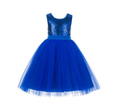 Formal Sequins Bodice Ruffle Tulle Flower Girl Dress Wedding Easter Toddler Pageant Occasions J122