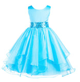 Sequin Ruffles Organza Flower Girl Dress Toddler Wedding Pageant Party Recital Special Event 012S(2)