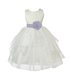 Ivory Shimmering Organza Flower Girl Dress Wedding Junior Bridesmaid Pageant Special Events 4613S(5)