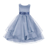 Sequin Ruffles Organza Flower Girl Dress Toddler Wedding Pageant Party Recital Special Event 012S(1)
