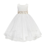 Sequin Ruffles Organza Flower Girl Dress Toddler Wedding Pageant Party Recital Special Event 012S(2)