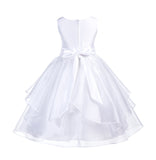 Sequin Ruffles Organza Flower Girl Dress Toddler Wedding Pageant Party Recital Special Event 012S(1)