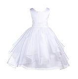 Sequin Ruffles Organza Flower Girl Dress Toddler Wedding Pageant Party Recital Special Event 012S(1)