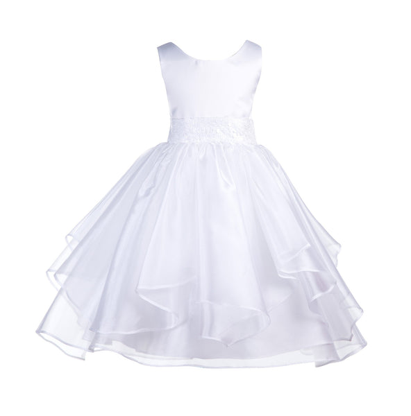 Sequin Ruffles Organza Flower Girl Dress Toddler Wedding Pageant Party Recital Special Event 012S(1)