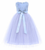Sequins Heart Cutout Tulle Flower Girl Dress Junior Beauty Pageant Holiday Special Occasions 172seq(2)