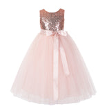 Sequins Heart Cutout Tulle Flower Girl Dress Junior Beauty Pageant Holiday Special Occasions 172seq(2)