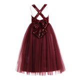 Crossed Straps A-Line Flower Girl Dress Junior Bridesmaid Dresses Formal Special Occasions 177(2)