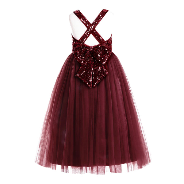 Crossed Straps A-Line Flower Girl Dress Junior Bridesmaid Dresses Formal Special Occasions 177(2)