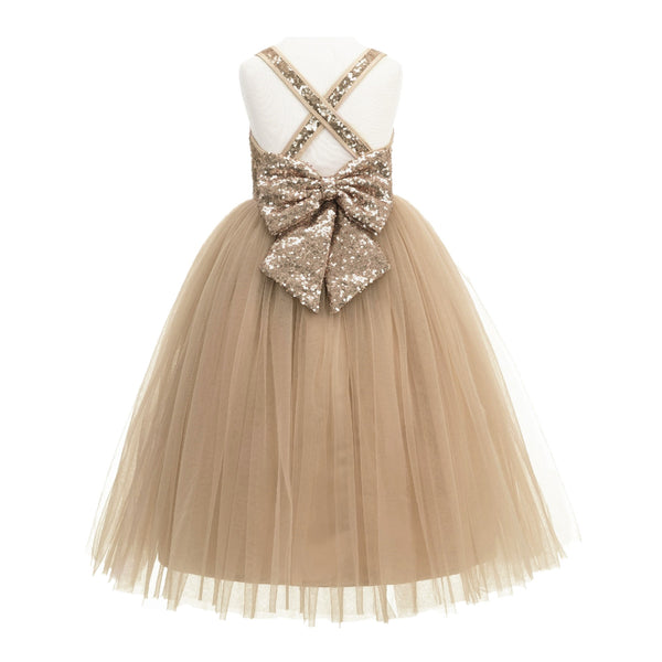 Crossed Straps A-Line Flower Girl Dress Junior Bridesmaid Dresses Formal Special Occasions 177(1)