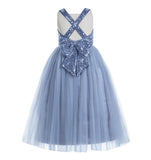 Crossed Straps A-Line Flower Girl Dress Junior Bridesmaid Dresses Formal Special Occasions 177(1)